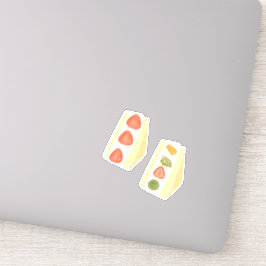 Sandwiches mit Obst und Creme Aufkleber