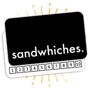 Sandwiches. Treuekarte