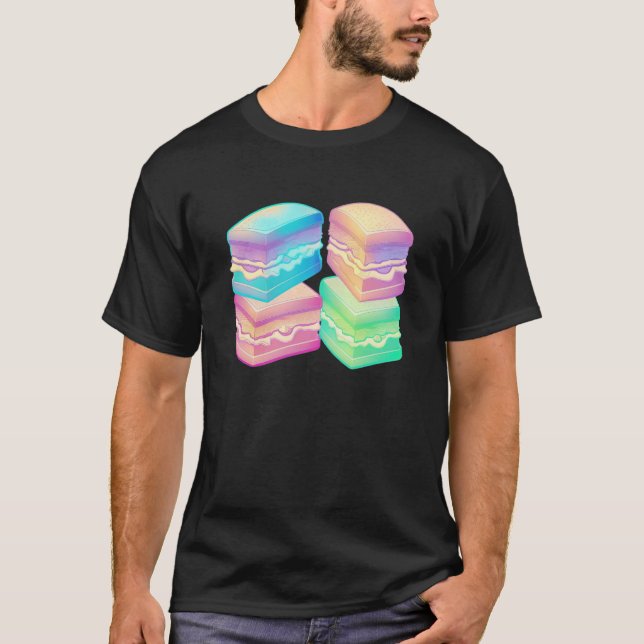 Sandwiches Vaporwave Retrowave Aesthetic T-Shirt (Vorderseite)