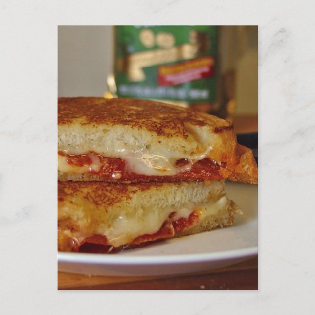 Sandwiches vom Grillkäse Postkarte (Vorderseite)