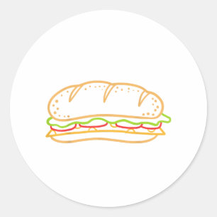 Sandwichfutter Runder Aufkleber