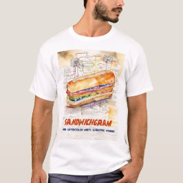 Sandwichgramm - Diagramm des perfekten Sandwichs T-Shirt