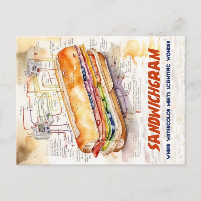 Sandwichgramm Postkarte (Vorderseite)