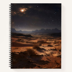 Sandwüste in der Nacht Notizbuch