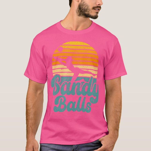 Sandy Balls Funny Beach Volleyball Trainer Fab T-Shirt (Vorderseite)