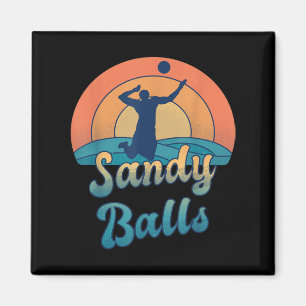 Sandy Balls für einen Beach Volleyball-Spieler Magnet