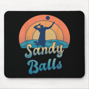 Sandy Balls für einen Beach Volleyball-Spieler Mousepad