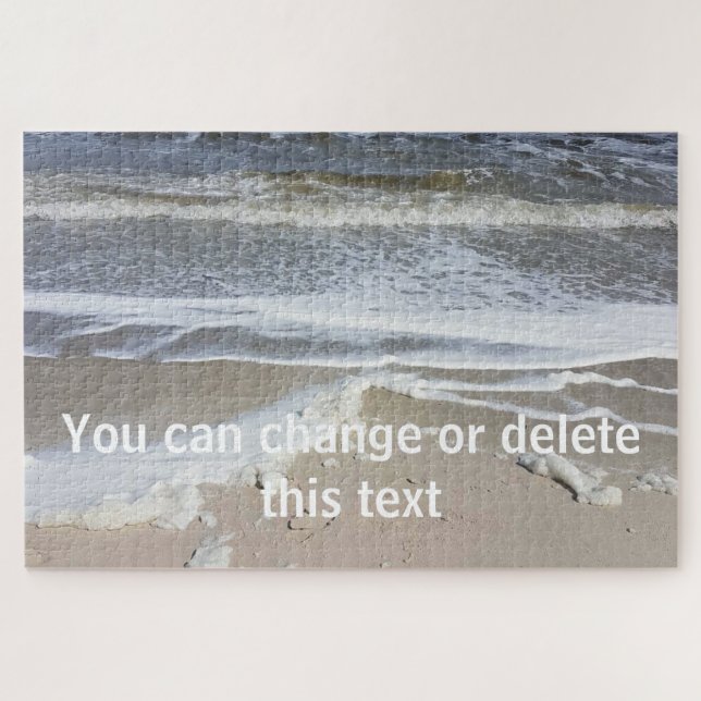 Sandy Beach Life Ocean Waves Sea Fotografy Puzzle (Horizontal)