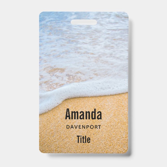 Sandy Beach mit Foamy Surf Ausweis (Vorderseite)