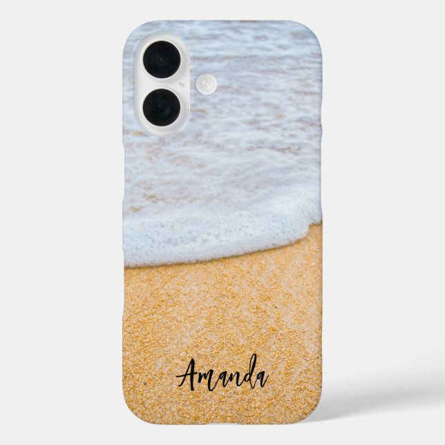 Sandy Beach mit Foamy Surf Case-Mate iPhone Hülle (Rückseite)