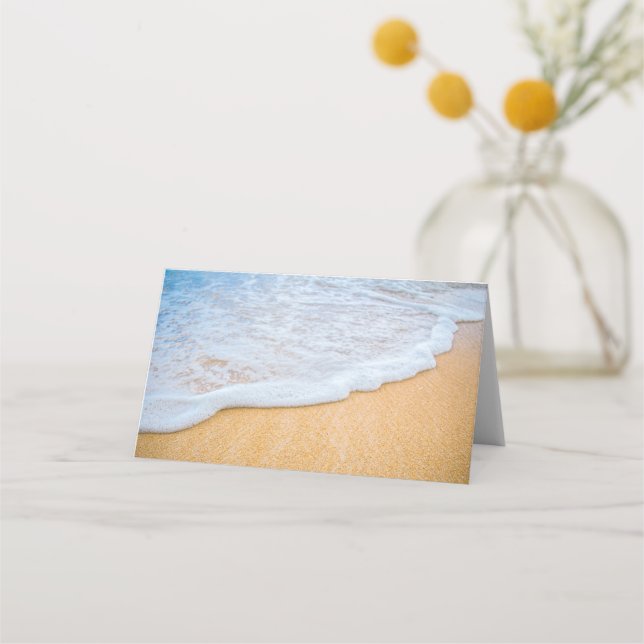 Sandy Beach mit Foamy Surf Platzkarte (Vorderseite)