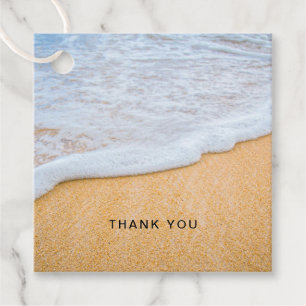 Sandy Beach mit Foamy Surf Vielen Dank Geschenkanhänger