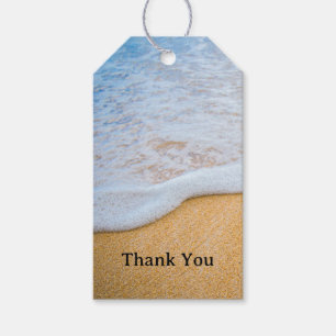 Sandy Beach mit Foamy Surf Vielen Dank Geschenkanhänger