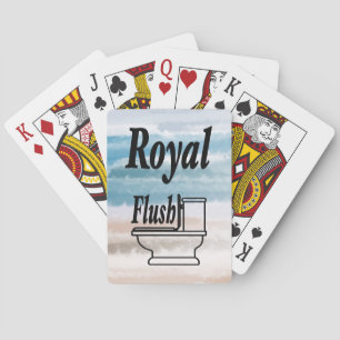 Sandy Beach Ocean Waves Abstrakte Wasserfarbe Spielkarten