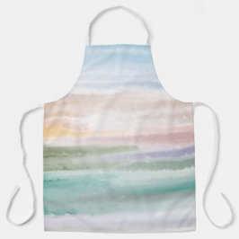 Sandy Beach Ocean Waves Sonnenuntergang Abstrakte  Schürze