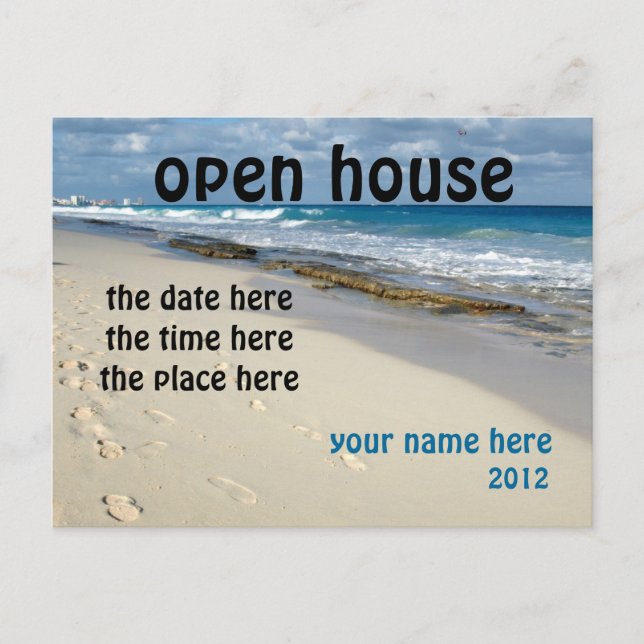 Sandy Beach Open House Postkarte (Vorderseite)