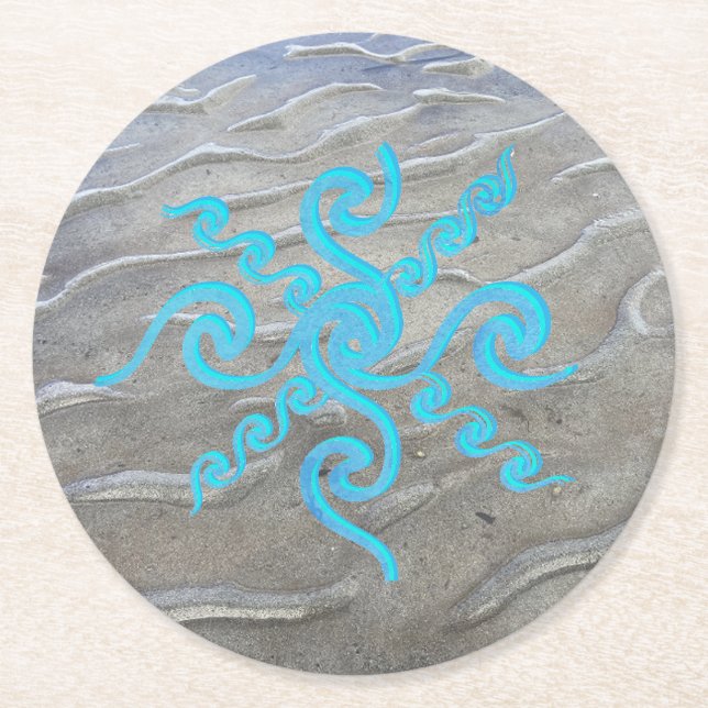 Sandy Beach Paper Untersetzer (Vorderseite)