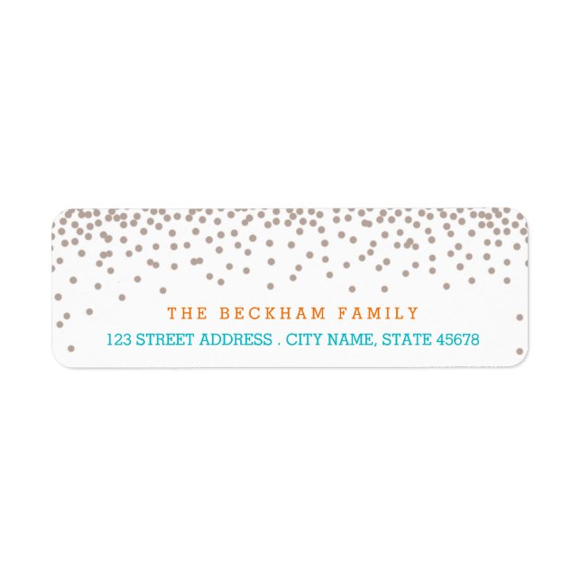 Sandy Beach Return Adress Labels (Vorne)