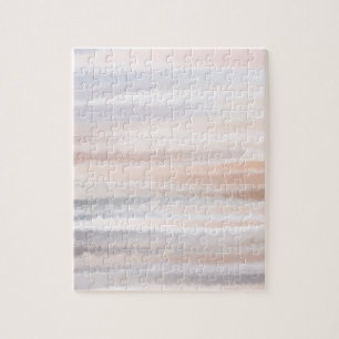 Sandy Beach Summer Tan Abstrakte Wasserfarbe Puzzle