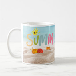 Sandy Beach Summertime Vibes Tasse! Kaffeetasse