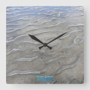 Sandy Beach Wall Clock Quadratische Wanduhr