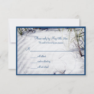 Sandy Beach Wedding UAWG RSVP Karte