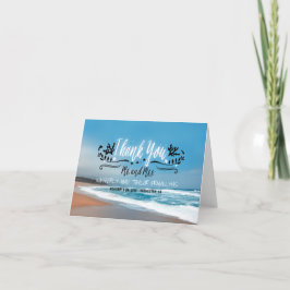 Sandy Beach Wedding Vielen Dank Dankeskarte
