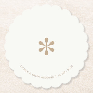 Sandy Beige Einfaches Chic Paar Papier Untersetz Untersetzer