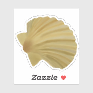 Sandy Colored Seashell Aufkleber