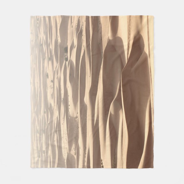 Sandy Desert Road Dunes Fleecedecke (Vorderseite)