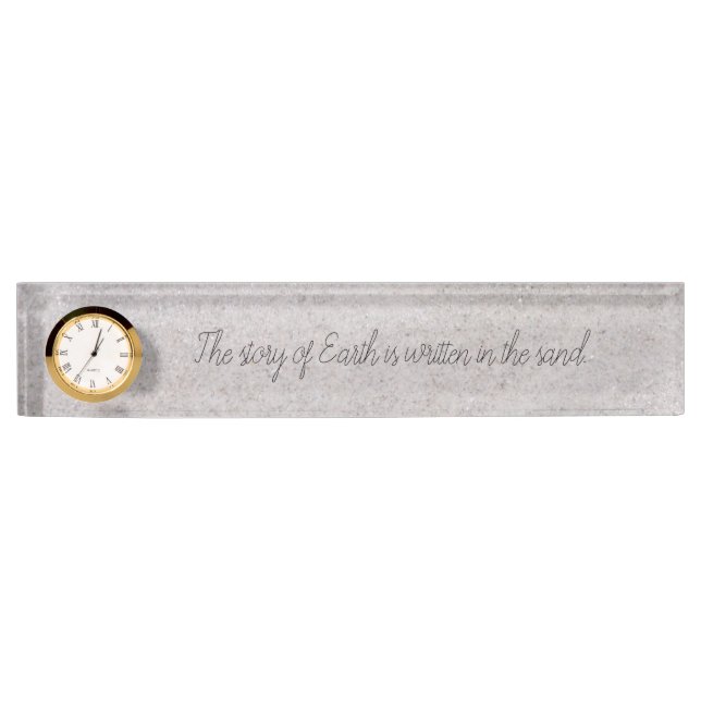 Sandy Desk Namplate Clock Namensplakette (Vorderseite)