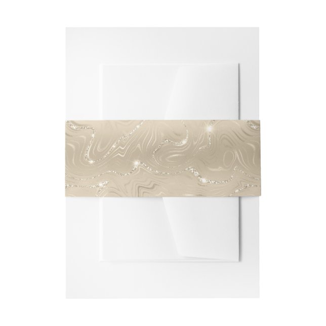 Sandy Gold Imitate Foil Einladungsbanderole (Vorderseite Beispiel)