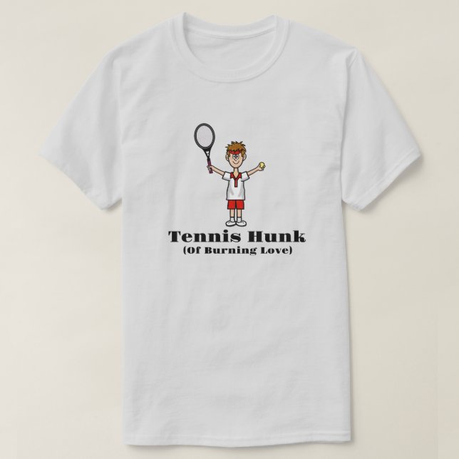 Sandy Hair Male Tennis Hunk T - Shirt (Design vorne)