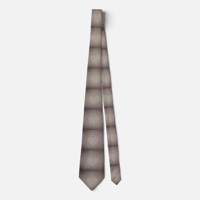 Sandy Hearts Pattern Neck Tie Krawatte (Vorderseite)