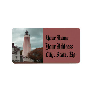 Sandy Hook Leuchtturm Adressaufkleber