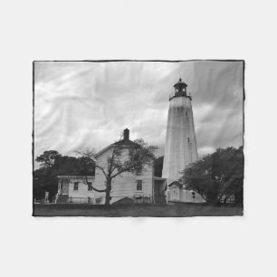 Sandy Hook Leuchtturm Fleecedecke