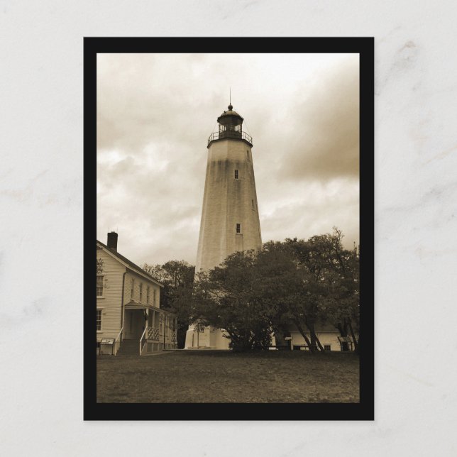 Sandy Hook Leuchtturm Postkarte (Vorderseite)