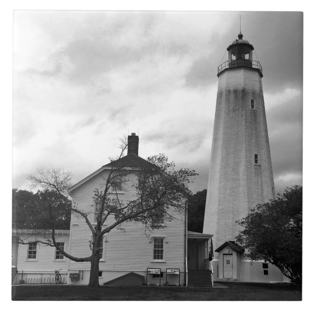 Sandy Hook Lighthouse Fliese (Vorderseite)