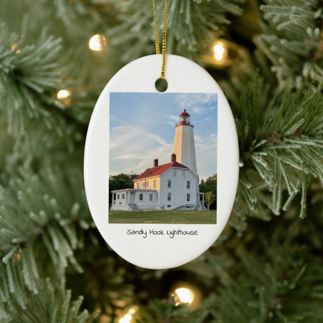 Sandy Hook Lighthouse Keramik Ornament (Baum)