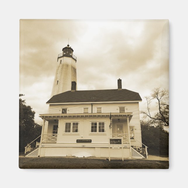 Sandy Hook Lighthouse Magnet (Vorne)