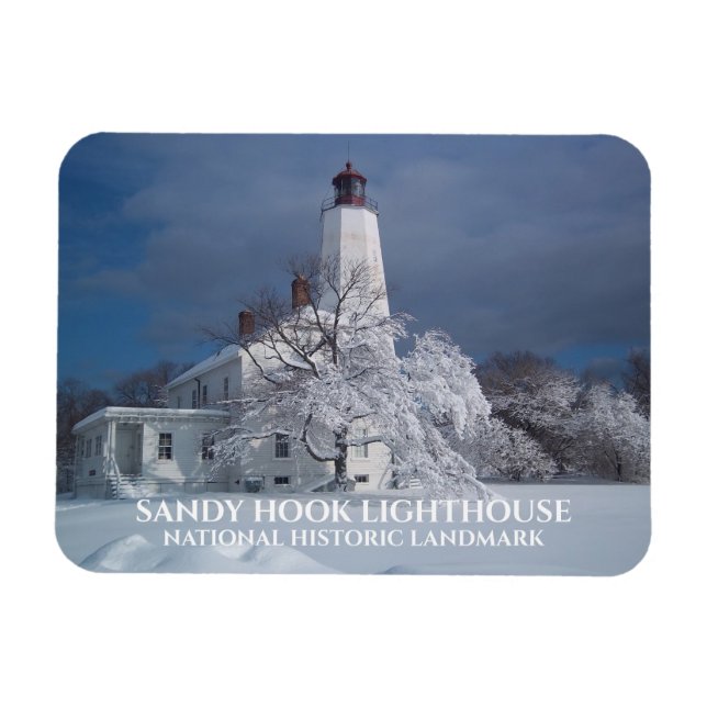Sandy Hook Lighthouse National Historic Sehenswürd Magnet (Horizontal)