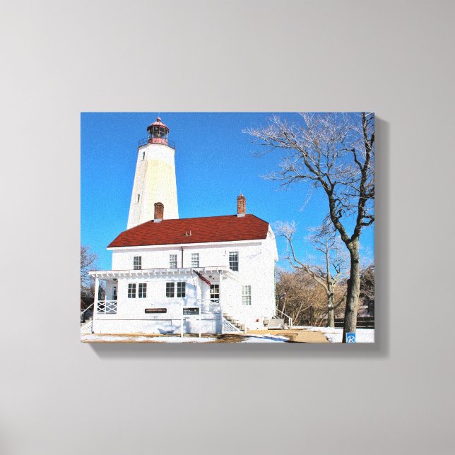 Sandy Hook Lighthouse, New Jersey Wrapped Canvas Leinwanddruck (Vorderseite)
