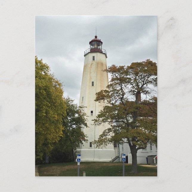 Sandy Hook Lighthouse Postkarte (Vorderseite)