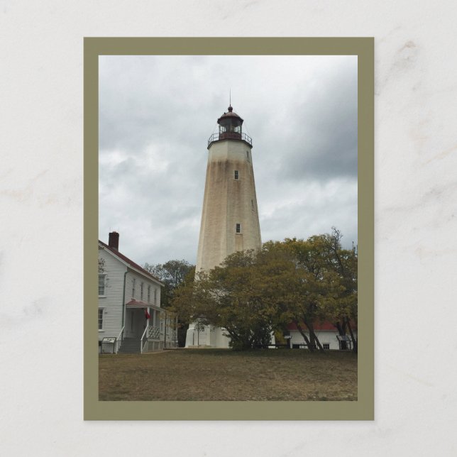 Sandy Hook Lighthouse Postkarte (Vorderseite)
