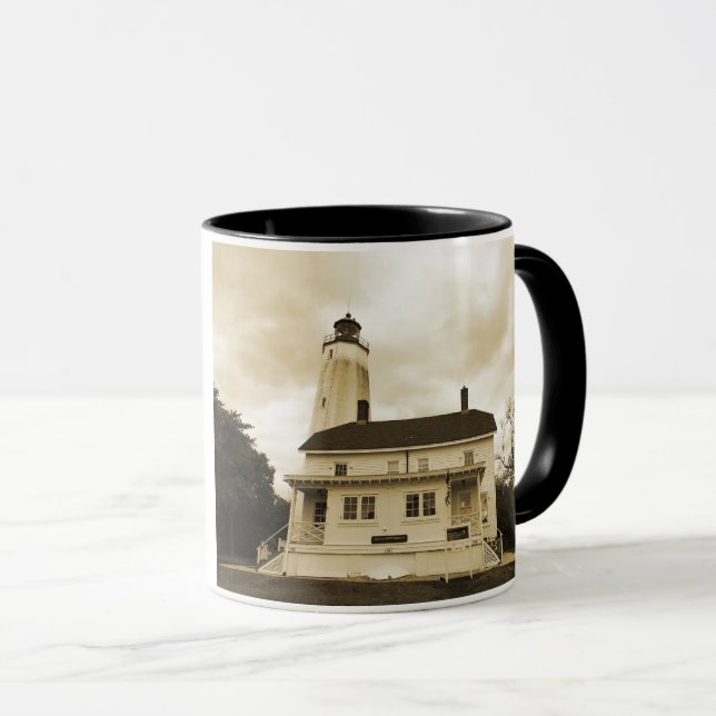 Sandy Hook Lighthouse Tasse (VorderseiteRechts)