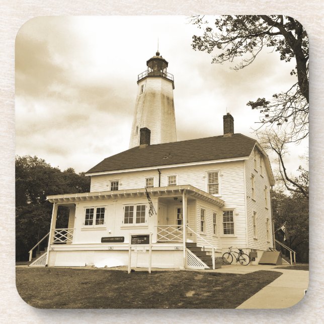 Sandy Hook Lighthouse Untersetzer (Vorderseite)