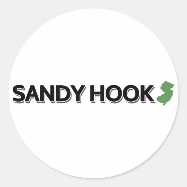 Sandy Hook, New Jersey Runder Aufkleber (Vorderseite)