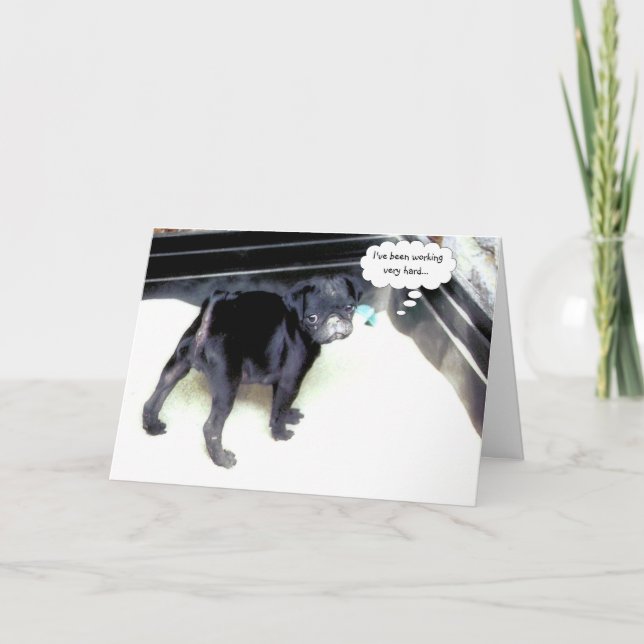 Sandy Mops Happy Birthday Grußkarte Karte (Vorderseite)