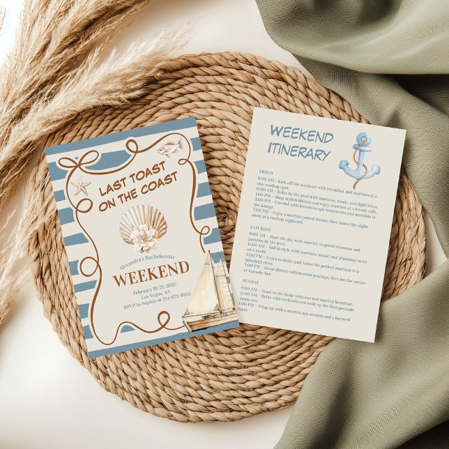 Sandy Muschel Coastal Breeze Nautical Bachelorette Einladung (Von Creator hochgeladen)