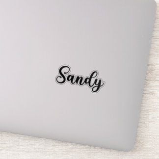 Sandy Name - Handgeschriebene Kalligrafie Aufkleber